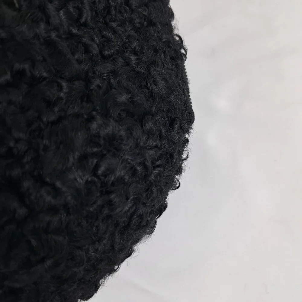 Vintage Persian Curly Lamb Muff w/ Waldes Zipper by Engel-Fetzer Cleveland OH